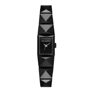 Karl Lagerfeld Black Pyramid Studded Bracelet Watch